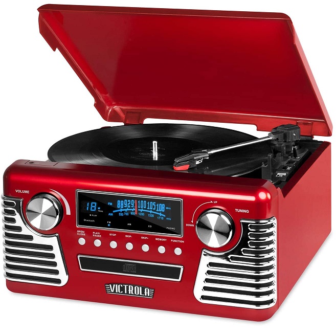 Retro bluetooth record player